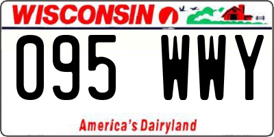 WI license plate 095WWY