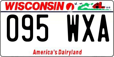 WI license plate 095WXA