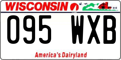WI license plate 095WXB