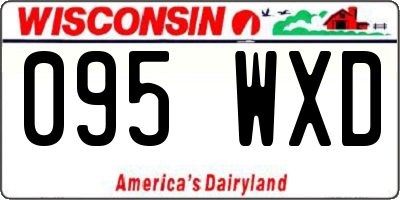 WI license plate 095WXD