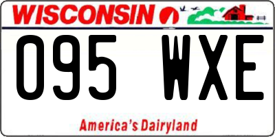 WI license plate 095WXE