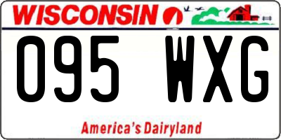 WI license plate 095WXG