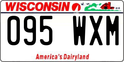 WI license plate 095WXM
