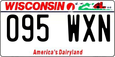WI license plate 095WXN