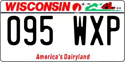 WI license plate 095WXP