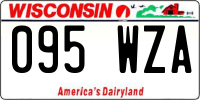 WI license plate 095WZA