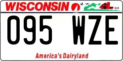 WI license plate 095WZE