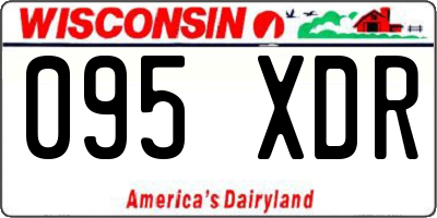 WI license plate 095XDR