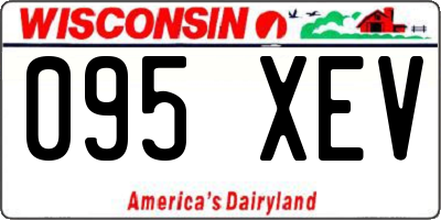 WI license plate 095XEV