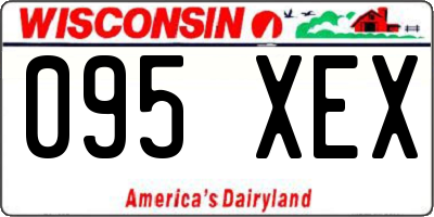 WI license plate 095XEX