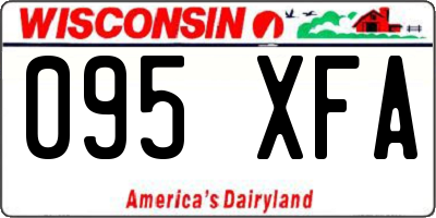 WI license plate 095XFA