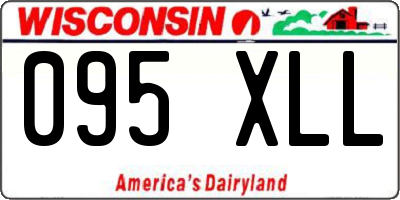 WI license plate 095XLL