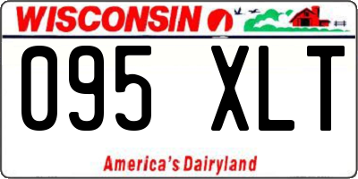 WI license plate 095XLT