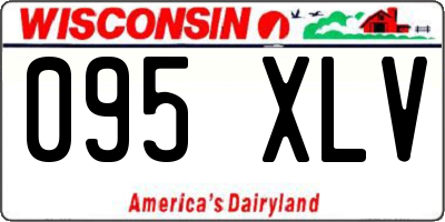 WI license plate 095XLV