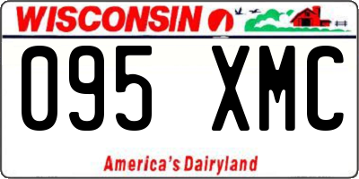 WI license plate 095XMC