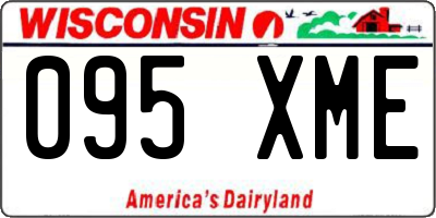 WI license plate 095XME