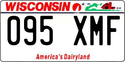 WI license plate 095XMF
