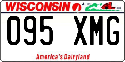 WI license plate 095XMG