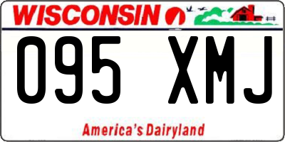 WI license plate 095XMJ