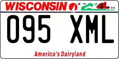 WI license plate 095XML