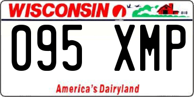 WI license plate 095XMP