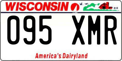 WI license plate 095XMR