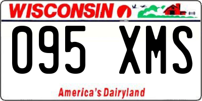 WI license plate 095XMS