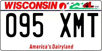 WI license plate 095XMT