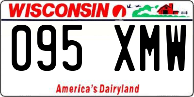 WI license plate 095XMW
