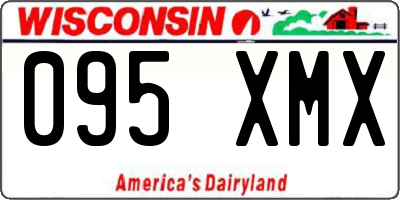 WI license plate 095XMX