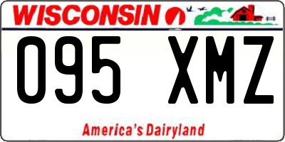 WI license plate 095XMZ