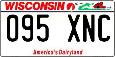 WI license plate 095XNC