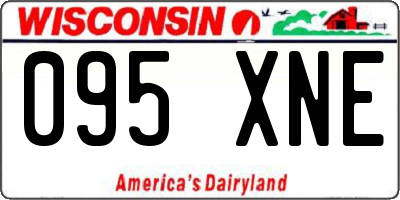 WI license plate 095XNE