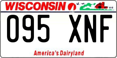 WI license plate 095XNF