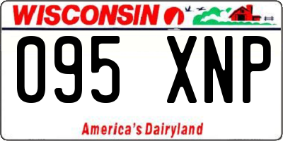 WI license plate 095XNP