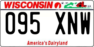 WI license plate 095XNW