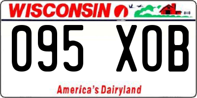 WI license plate 095XOB