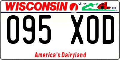 WI license plate 095XOD