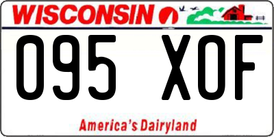 WI license plate 095XOF