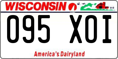 WI license plate 095XOI