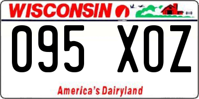WI license plate 095XOZ