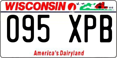 WI license plate 095XPB