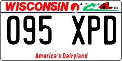 WI license plate 095XPD