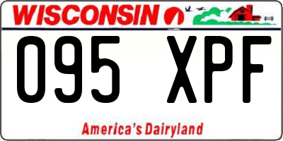 WI license plate 095XPF