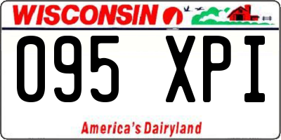 WI license plate 095XPI