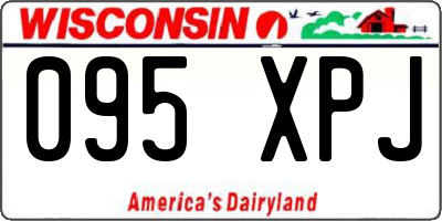WI license plate 095XPJ