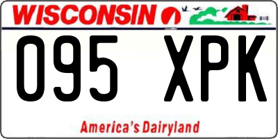 WI license plate 095XPK