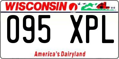WI license plate 095XPL