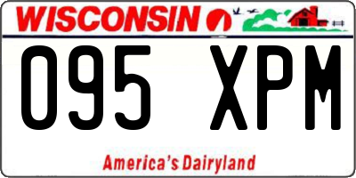 WI license plate 095XPM