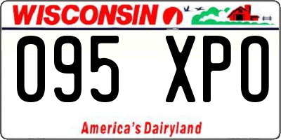 WI license plate 095XPO